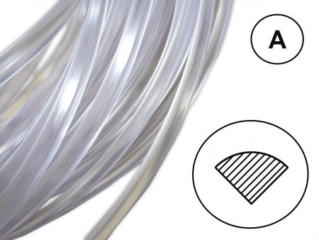 Сварочный пруток ПВХ-П прозрачный (мягкий) профиль А Сварочный пруток ПВХ-П прозрачный (мягкий) профиль А